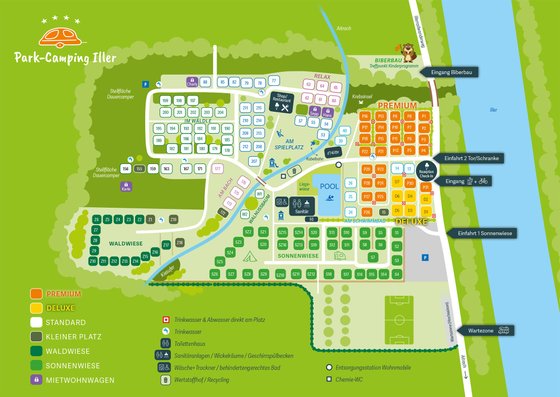 Lageplan Park Camping Iller