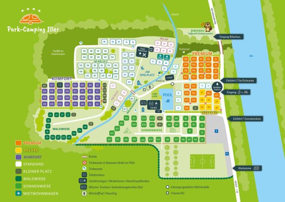 Lageplan Park Camping Iller