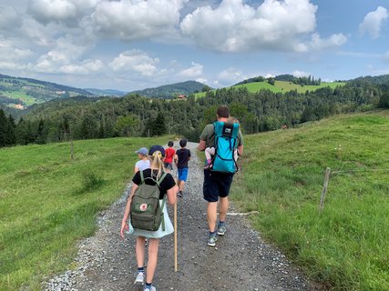 Wandern im Allgäu Camping Iller kinder